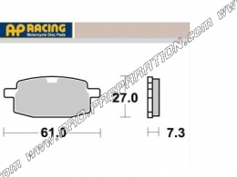 Pastillas de freno delanteras / traseras AP RACING para scooter Peugeot V-CLIC, MBK BOOSTER 100cc, PGO BIG MAX, YAMAHA BW'S