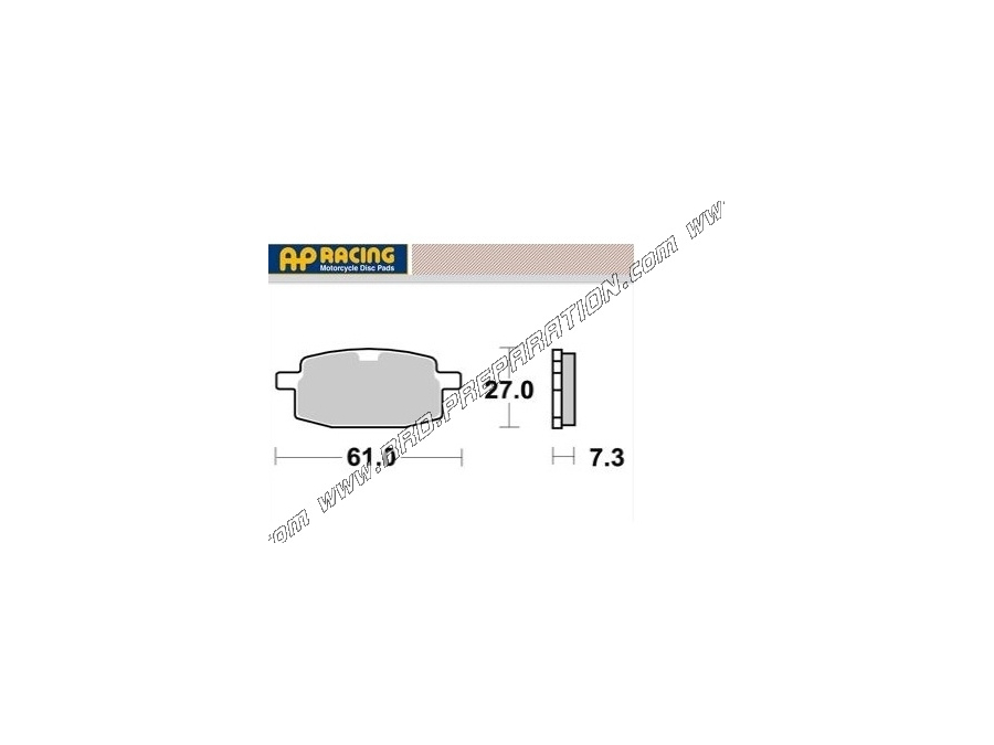 Plaquettes de frein AP RACING avant / arrière pour scooter Peugeot V-CLIC, MBK BOOSTER 100cc, PGO BIG MAX, YAMAHA BW'S Plaquettes de frein AP RACING avant / arrière pour scooter Peugeot V-CLIC, MBK BOOSTER 100cc, PGO BIG MAX, YAMAHA BW'S