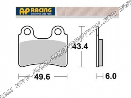 Pastillas de freno traseras AP RACING para moto AJP, BETA, GAS-GAS, MONTESA, SCORPA, SHE RC O