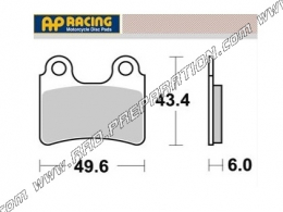 Plaquettes de frein AP RACING arrière pour moto AJP, BETA, GAS-GAS, MONTESA, SCORPA, SHERCO