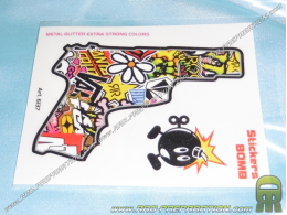 Autocollant SICKERS BOMB GUN 10cm x 12cm