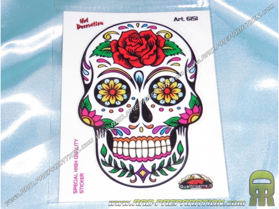 MEXICAN SKULL STICKERS BOMB sticker 10cm x 12cm