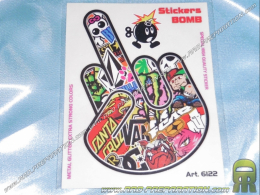 Sticker STICKERS BOMB MIDDLE FINGER 10cm x 12cm
