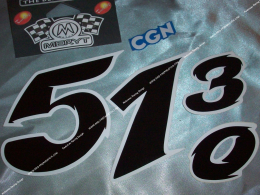 Black MERYT number stickers, size 5.5cm (width)