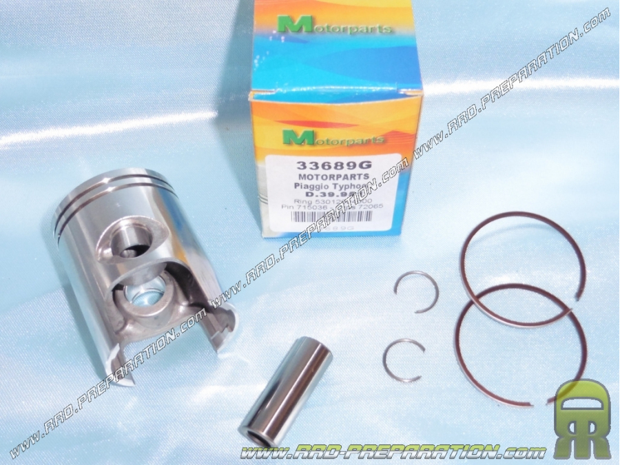 Piston de rechange pour kit 50cc Ø40mm TOP PERFORMANCE fonte pour scooter moteur PIAGGIO liquide (NRG, RUNNER...)