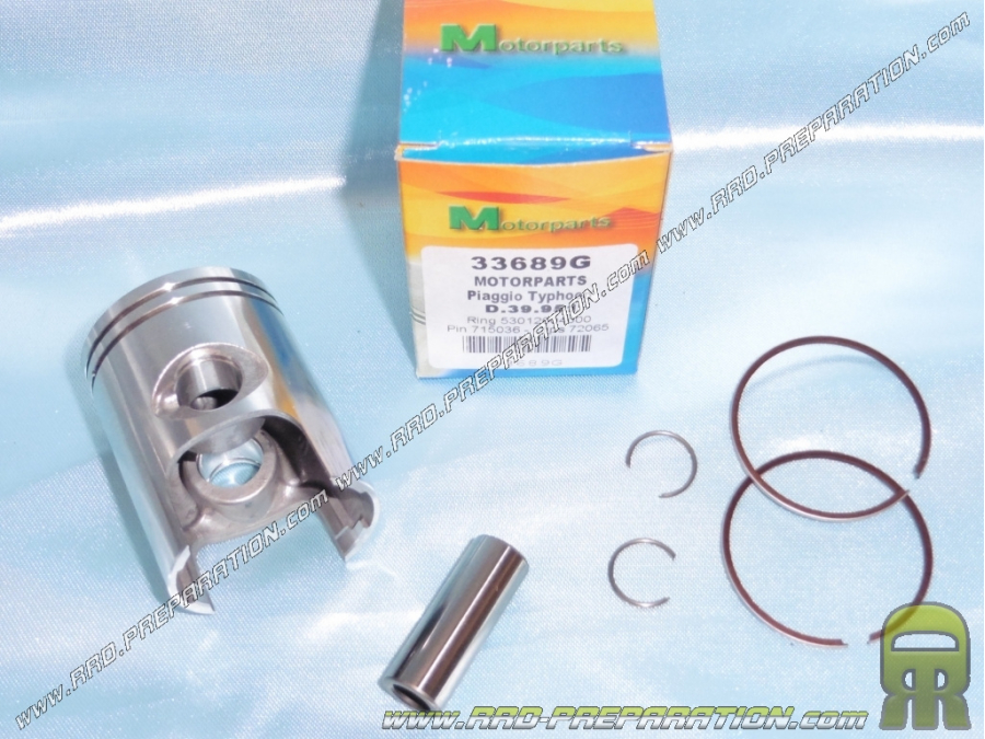 Replacement piston for kit 50cc Ø40mm TOP PERFORMANCE cast iron for liquid PIAGGIO motor scooter (NRG, RUNNER ...)