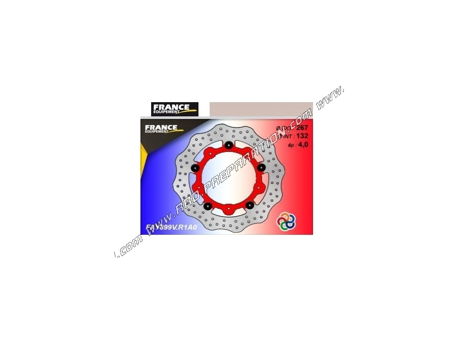 Wave rear brake disc Ø267mm FRANCE EQUIPEMENT color of your choice for maxi scooter YAMAHA T-MAX 500cc and 530cc