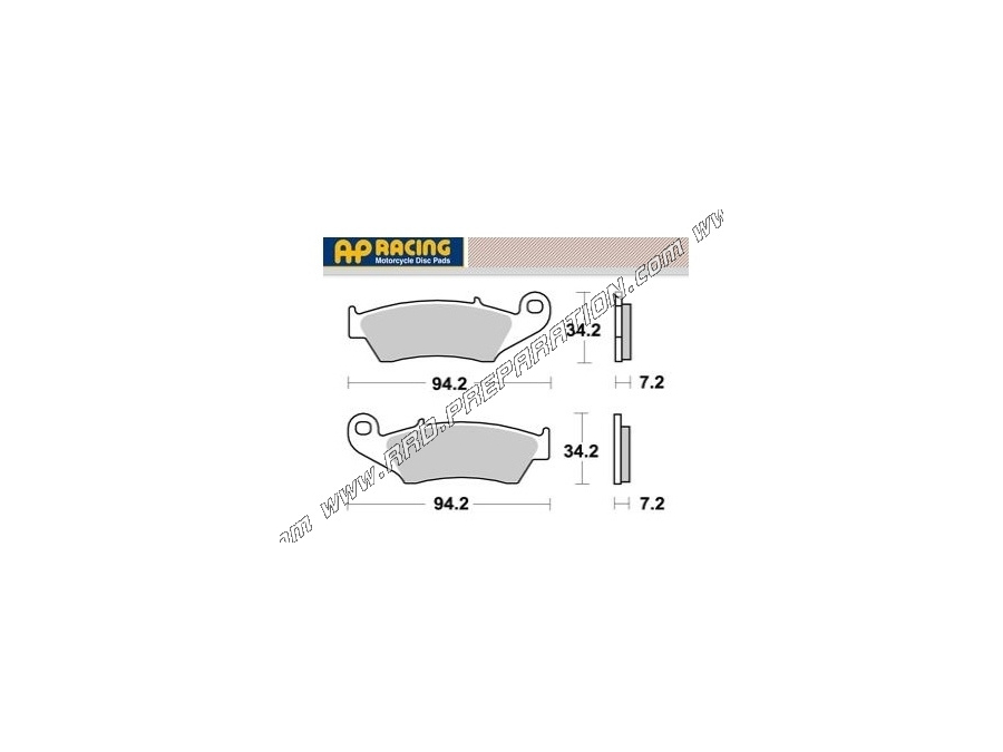 AP RACING front brake pads for HONDA XLV TRANSLAP, AFRICA TWIN, YAMAHA WR and ZERO electric AP RACING front brake pads for HONDA XLV TRANSLAP, AFRICA TWIN, YAMAHA WR and ZERO electric