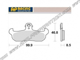 Pastillas de freno delanteras AP RACING para APRILIA AF1, CAGIVA SUPE RC ITY, GILERA RC , MORINI DART, YAMAHA DT, ZANELLA TZ4