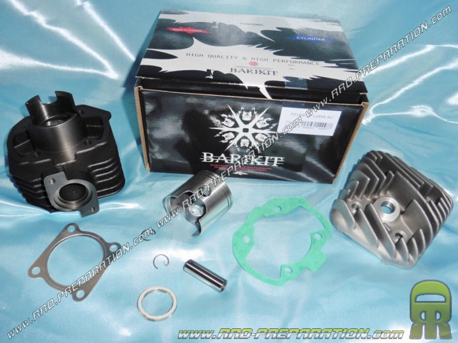 Kit 70cc Ø47mm BARIKIT hierro fundido para scooter aire horizontal Peugeot (ludix, speedfight 3, new vivacity,...)