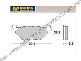 Plaquettes de frein AP RACING arrière pour YAMAHA TDM 900, XV 950, XT 1200, FJR 1300, V-MAX 1700, XV 1900