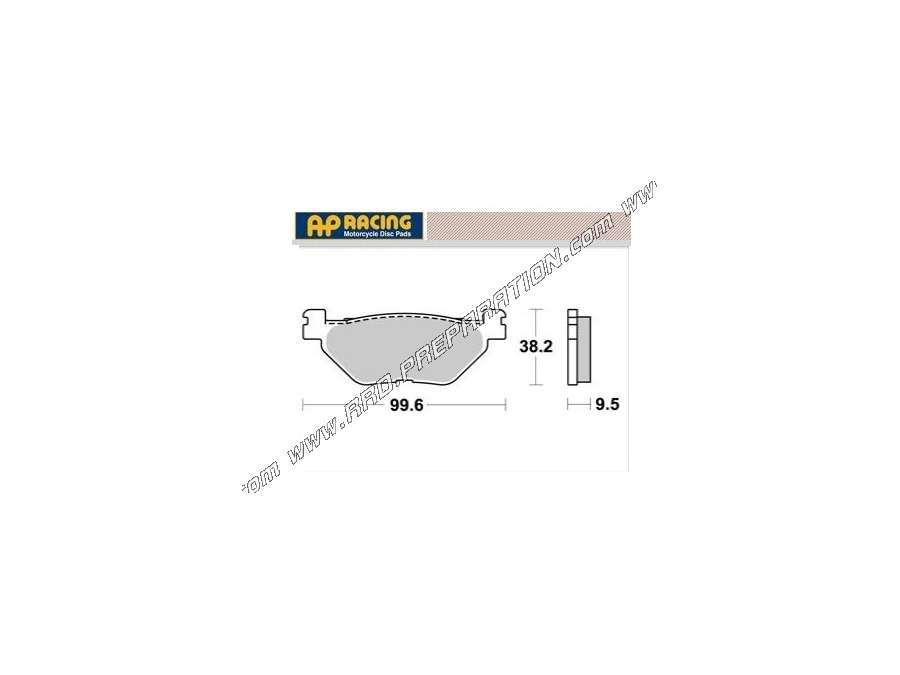 AP RACING rear brake pads for YAMAHA TDM 900, XV 950, XT 1200, FJR 1300, V-MAX 1700, XV 1900