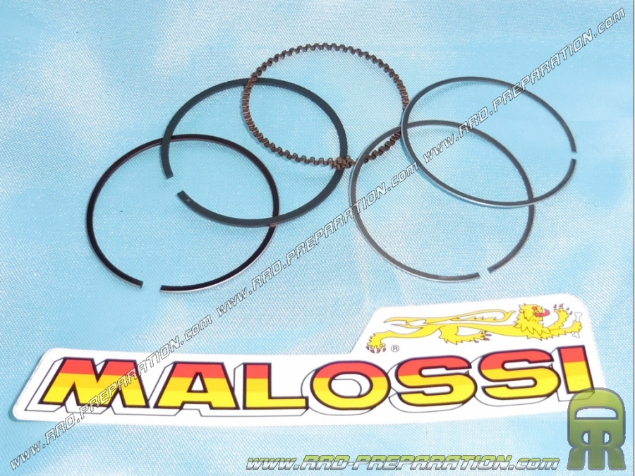 Jeu de segments et racleur Ø49mm pour kit 85cc MALOSSI aluminium sur scooter 50cc 4T HONDA NSC, NSC50R, VISION