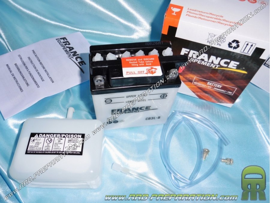 Batería de alto rendimiento FRANCE EQUIPEMENT EQUIPMENT FE CB3L-BV 12V 3Ah para moto, mécaboite, scooters