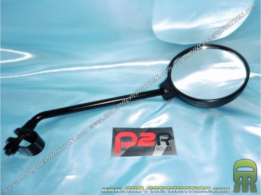 Mirror P2R approved round, with collar, for scooter, mécaboitte, moped