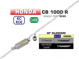 ARROW GP2 silencer for ORIGIN or ARROW manifold for Honda CB 1000 R 2018