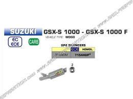 Silencieux d'échappement ARROW GP2 TITANE pour collecteur ORIGINE ou ARROW pour Suzuki GSX-S 1000 2017/2018