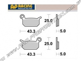 AP RACING rear brake pads for HUSQVARNA CR PRO 50, KTM SX 50, 65, POLINI X1, X2, X3