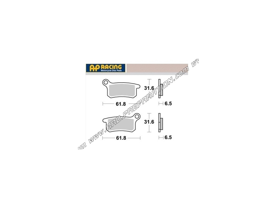 AP RACING front brake pads for HUSQVARNA CR PRO 50, KTM SX 50, 65, 85, POLINI X1, X2, X3