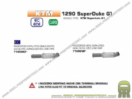 Connection catalyzed or not (your choice) ARROW for KTM 1290 SuperDuke GT 2017/2018