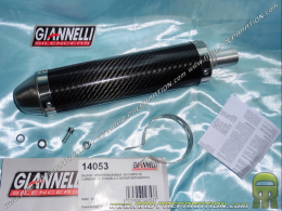 Silenciador cartucho escape carbono UNIVERSAL GIANNELLI OBUS 250mm (moto, scooter 50 a 350cc...)