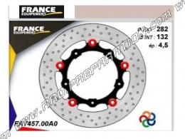 Brake disc Ø282mm FRANCE EQUIPMENT color choice for motorcycle YAMAHA MT 07