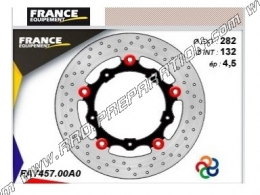 Disque de frein Ø282mm FRANCE EQUIPEMENT couleur au choix pour moto YAMAHA MT 07