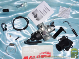 Kit carburation MALOSSI Ø22mm PHVB with pipe, cable choke ... for scooter MBK Booster, Yamaha 100cc AEROX ...