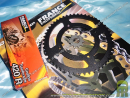Kit chain FRANCE EQUIPMENT reinforced for motorcycle BETA RR 50 50cc from 2005 to 2011 tooth with the choice