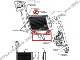 Complete fixing kit POLINI of the radiator on ULM THOR 250cc