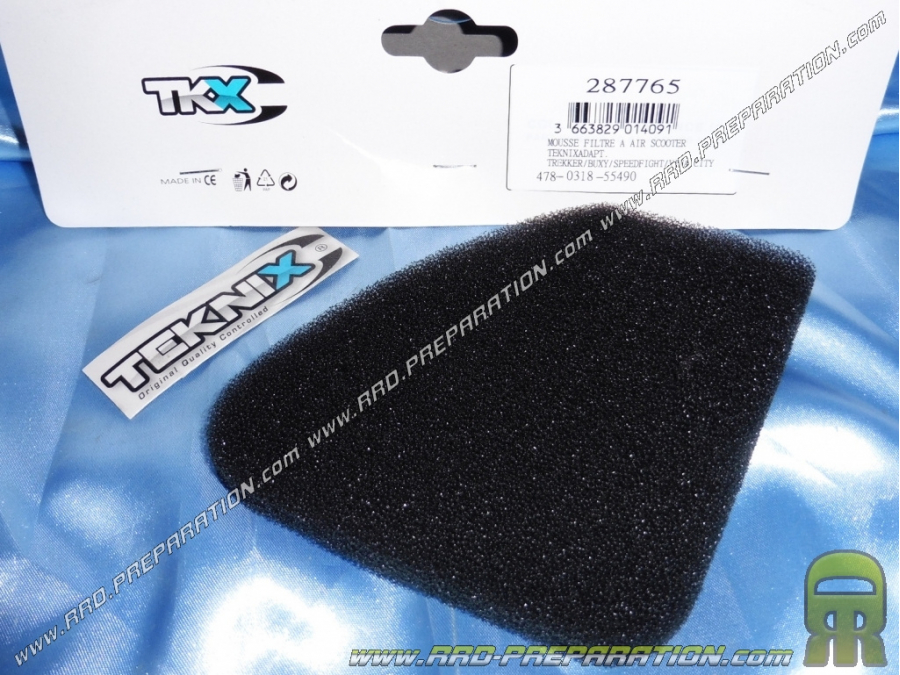 Air filter foam CGN for air box original scooter PEUGEOT 50cc Air and Liquid