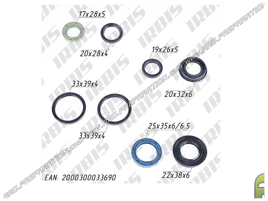 Pack ATHENA spy joint for YAMAHA AEROX scooter, BWS, MBK OVETTO, NITRO, BOOSTER ... 100 2T