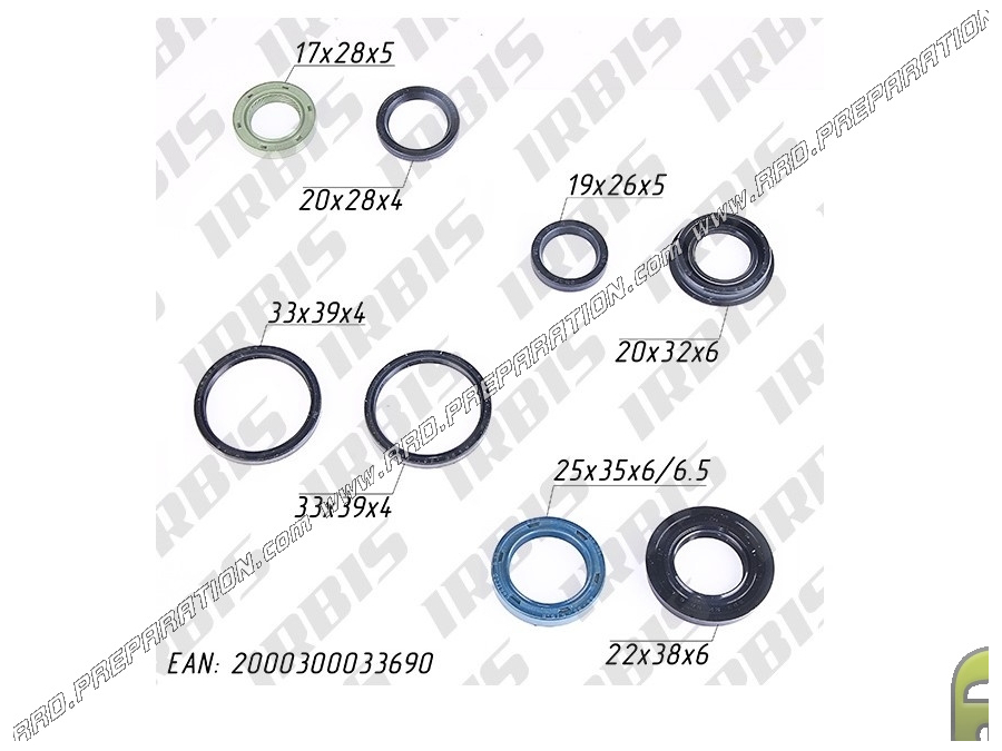 Pack joint spy ATHENA pour scooter YAMAHA AEROX, BWS, MBK OVETTO, NITRO, BOOSTER... 100 2T