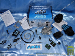 Kit completo de carburador POLINI de 21 mm con BIG VALVE vertical Minarelli (booster, bw's)