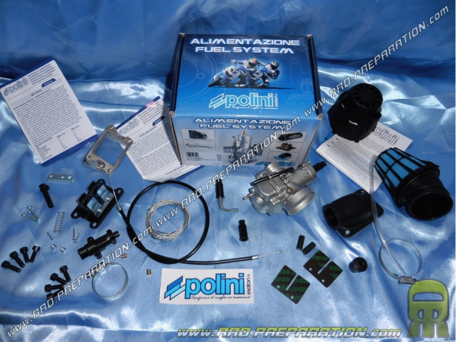 Kit carburation complet 21mm POLINI avec BIG VALVE minarelli vertical (booster, bw's)