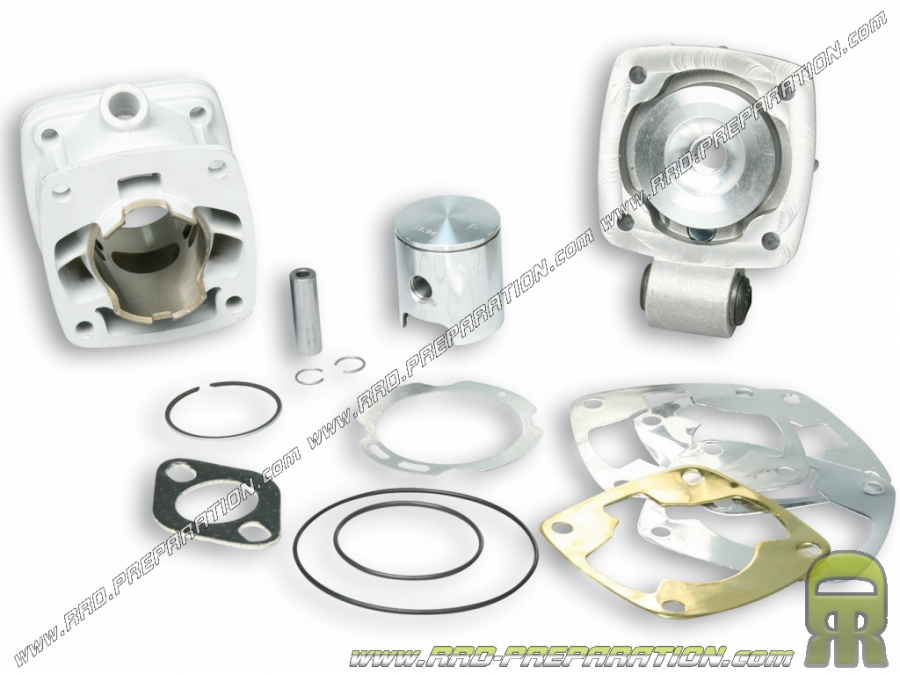  Kit haut moteur 50cc cylindre, piston, culasse Ø40mm MALOSSI alu pour moto POLINI X5, XP5, XP1, ... Refroidissement par air