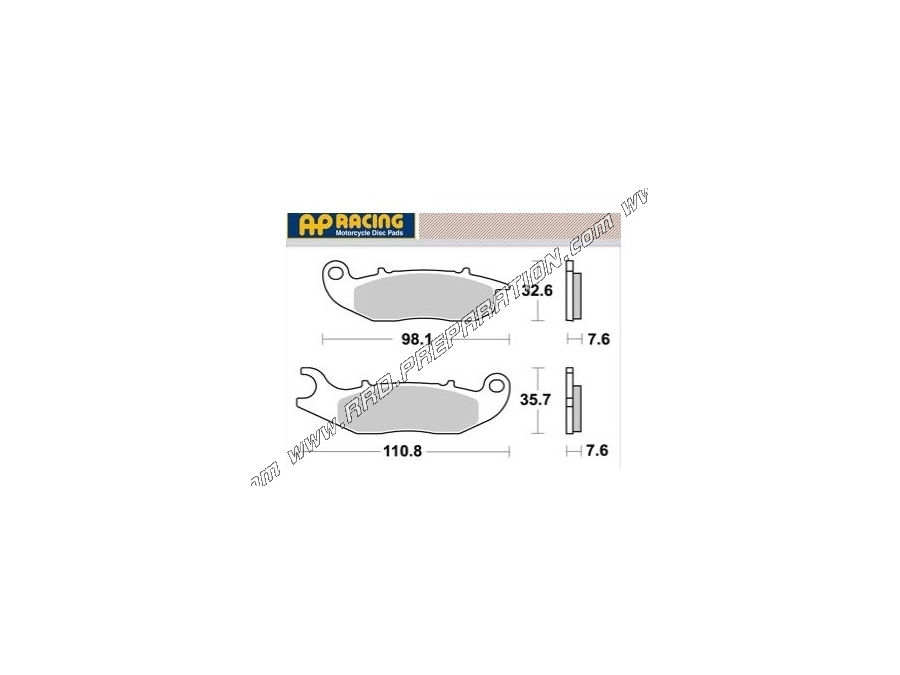 AP RACING front brake pads for scooter PIAGGIO LIBERTY 50, MEDLEY 125 and 150