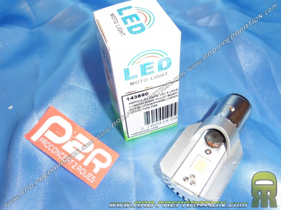 Headlight bulb BA20D P2R front light, lamp, 12V led projector with aluminum radiator