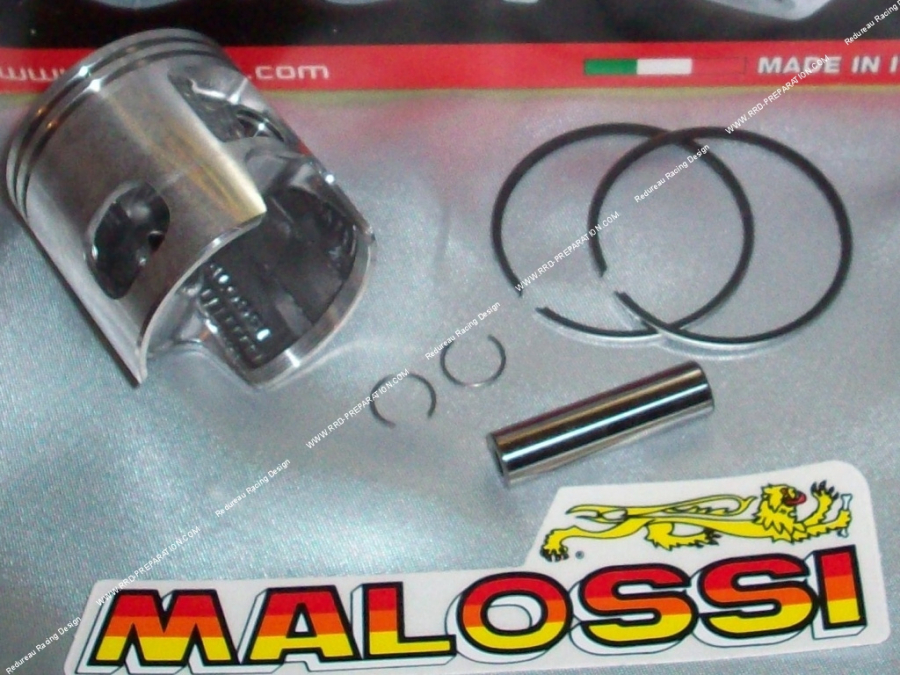 Pistón bi segmento MALOSSI Ø47mm eje 12mm para kit 70cc MHR REPLICA en scooter líquido horizontal Minarelli