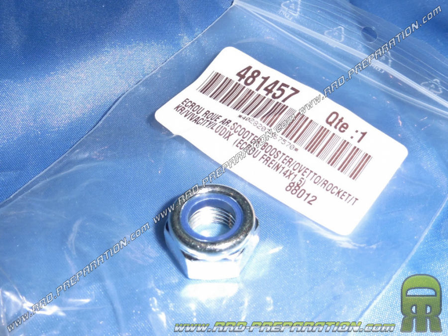 CGN rear wheel nut (brake nut + nylon ring) Booster, Ovetto, Rocket, Trekker, Vivacity, Ludix ... 50cc