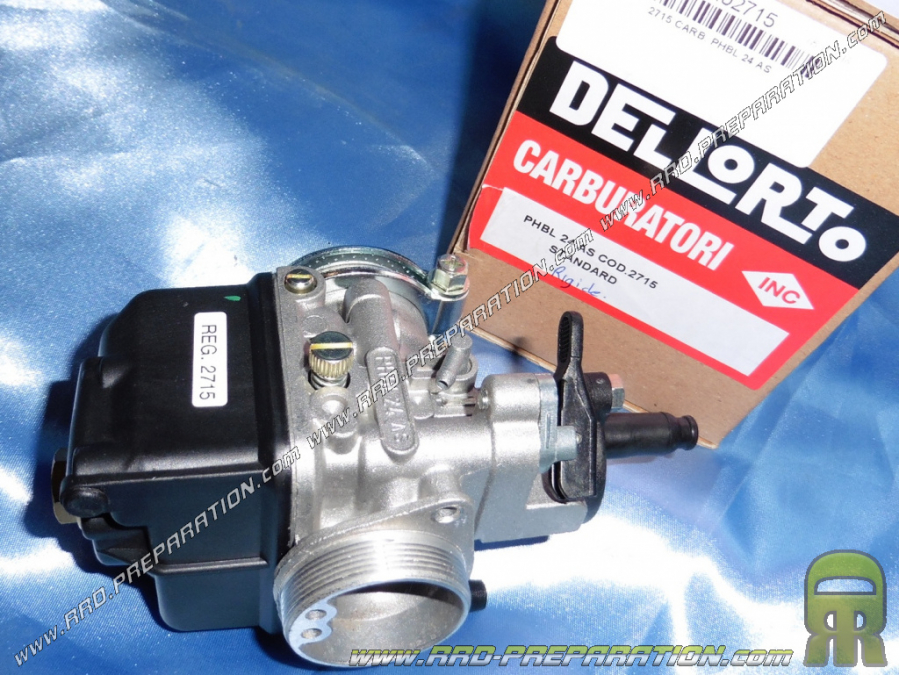 Carburateur DELLORTO PHBL 24 AS sans graissage separé, starter à levier, rigide