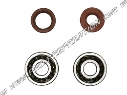 Set of 2 reinforced bearings original size + crankshaft oil seals P2R FAG polyamide cage minarelli am6