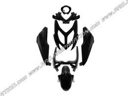 Kit 9 pièces de carénage P2R pour MBK NITRO / YAMAHA AEROX à partir de 2013 blanc ou noir peint aux choix