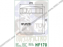 Oil filter HIFLO FILTRO HF170B for motorcycle HARLEY-DAVIDSON 1340 FXRS-CON, 883 XLH Sportster ... from 1991