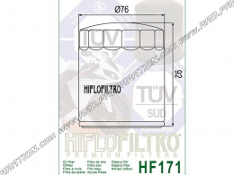 Filtre à huile HIFLO FILTRO HF171 pour moto BUELL 1200 et HARLEY-DAVIDSON FAT BOY, ELECTRA...