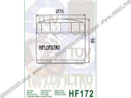 Filtre à huile HIFLO FILTRO HF172C pour moto HARLEY-DAVIDSON XLH 883, XLS 1000, FLH, WIDE GLIDE, FAT BOY