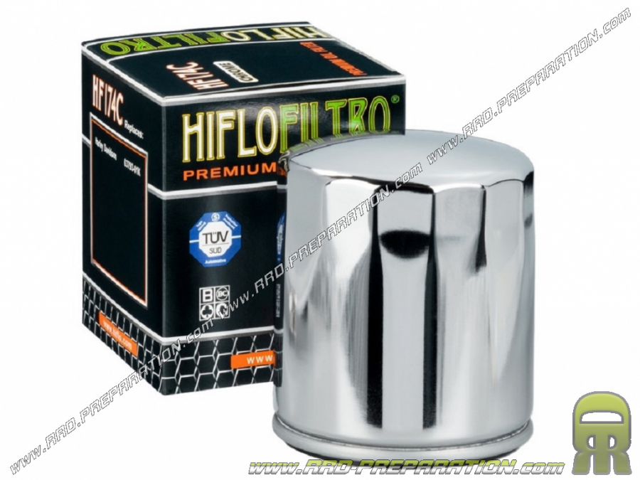 Filtre à huile HIFLO FILTRO HF174C pour moto HARLEY-DAVIDSON V-ROD, NIGHT ROD, STREET ROAD, EAGLE...