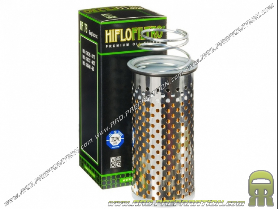 Filtre à huile HIFLO FILTRO HF178 pour moto HARLEY DAVIDSON 883, ELECTRA GILDE, SUPER GLIDE, FAT BOB, FL, FLH, FX...