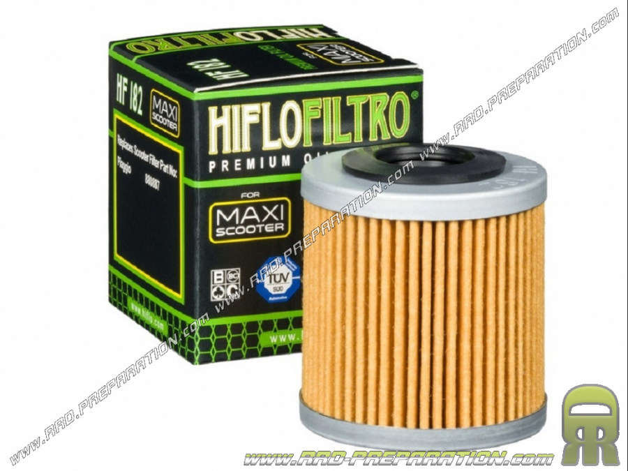 Filtre à huile HIFLO FILTRO HF182 pour rmaxi scooter PIAGGIO BEVRLY, SPORT TOURING 350cc 4 2011 à 2017
