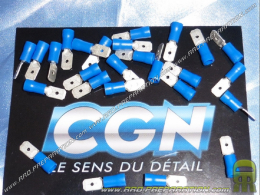 10 cosses 6.3 mâles plates CGN pour fil électrique